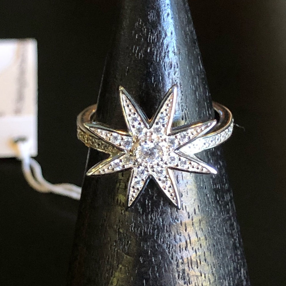 Starburst Pave & Silver Ring